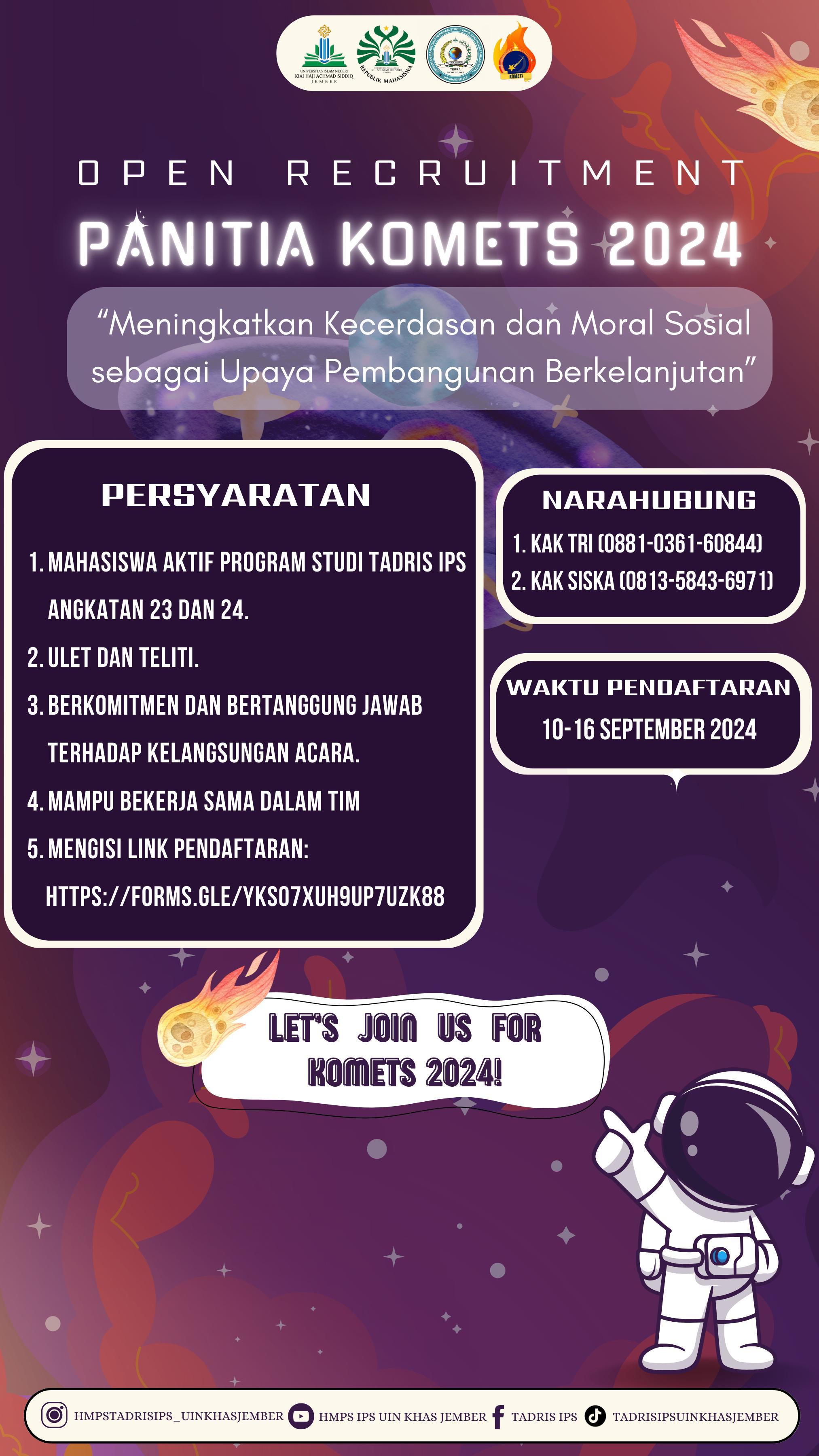 Recruitmen Panitia KOMETS 2024
